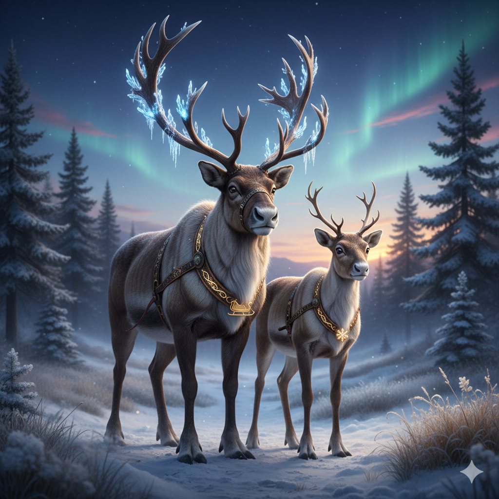Comet training Gary the reindeer